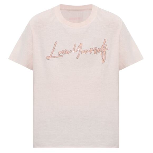 ZADIG & VOLTAIRE Tommer Love Yourself Diamanté T-shirt S - Picture 1 of 12